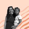 An image of Dhanya Sasidharan with her daughter.